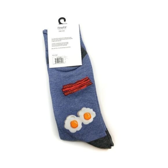 Men's Bacon and Egg Dress Socks - Picture 2 of 2